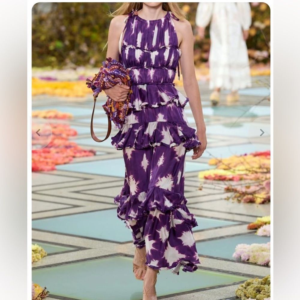 NWOT Ulla Johnson Serafina Printed Silk Long Dress — Size 0